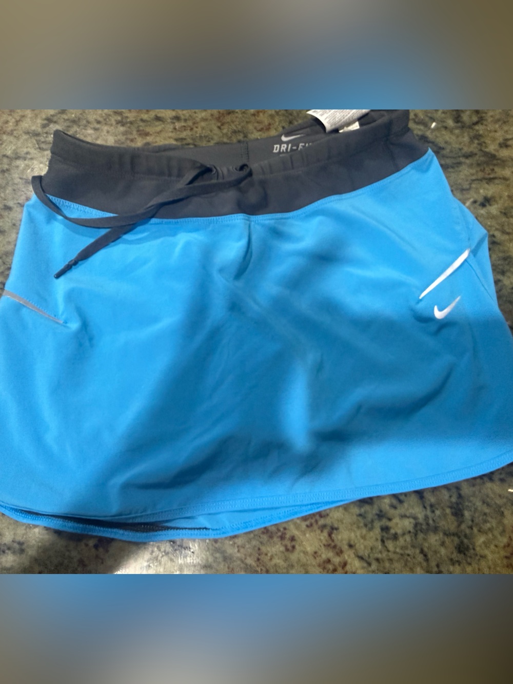 Nike Dri-FIT Athletic Shorts Skirt in Charcoal Gray